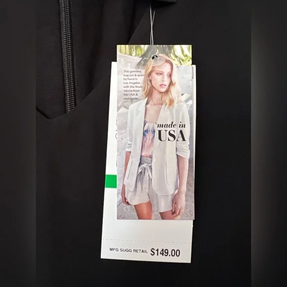 Karen Kane Hi Lo Chiffon Sleeveless V-Neck Black Dress - Picture 4 of 13